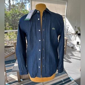 New with tags, Classique Lacoste, lightweight, denim, Shirt, 100% Cotton